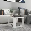 Image de Table basse Blanc 40x40x30 cm Bois d ingénierie