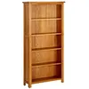 Image de Bibliothèque à 5 étagères 70x22x140 cm Bois de chêne massif