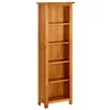 Image de Bibliothèque à 5 étagères 45x22x140 cm Bois de chêne massif