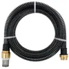 Image de Tuyau d aspiration avec raccords en laiton noir 1,1 7 m PVC