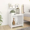 Image de Tables de chevet 2 pcs Blanc 40x35x60 cm Aggloméré