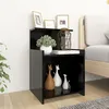 Image de Table de chevet Noir 40x35x60 cm Aggloméré