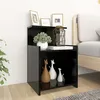 Image de Tables de chevet 2 pcs Noir 40x35x60 cm Aggloméré