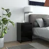 Image de Tables de chevet 2 pcs Noir 40x35x62,5 cm Aggloméré