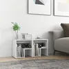 Image de Tables de chevet 2 pcs blanc 40x30x40 cm bois d ingénierie