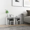 Image de Tables de chevet 2pcs blanc brillant 40x30x40cm bois ingénierie