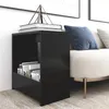 Image de Table d appoint noir 50x26x50 cm bois d ingénierie