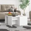 Image de Tables basses 4 pcs blanc 33x33x33 cm bois d ingénierie