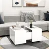 Image de Table basse blanc 60x60x38 cm bois d ingénierie