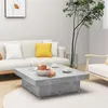 Image de Table basse gris béton 90x90x28 cm bois d ingénierie