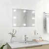 Image de vidaXL Miroir Mural sans Cadre avec Lampes LED Rectangulaire Miroir de Dressing Miroir de Maquillage Chambre à Coucher Salle 3078643