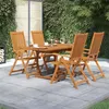 Image de vidaXL Ensemble de Salle à Manger de Jardin 5 pcs Mobilier à Dîner de Terrasse Table et Chaises de Repas Salon de Jardin 3079645