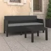 Image de Salon de jardin 2 pcs avec coussins PP Rotin Anthracite