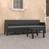 Image de Salon de jardin 2 pcs avec coussins PP Rotin Anthracite