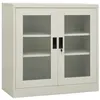 Image de Armoire de bureau Gris clair 90x40x90 cm Acier