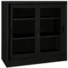 Image de Armoire à portes coulissantes Noir 90x40x90 cm Acier