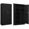 Image de Armoire à casiers Noir 90x40x180 cm Acier