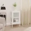 Image de vidaXL Dressoir 38x35x70 cm metaal en glas336062