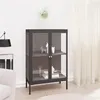 Image de Buffet Anthracite 75x35x105 cm Acier et verre