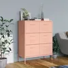 Image de Armoire à tiroirs Rose 80x35x101,5 cm Acier