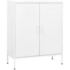 Image de Armoire de rangement Blanc 80x35x101,5 cm Acier