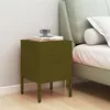 Image de Table de chevet Vert olive 35x35x51 cm Acier