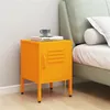 Image de vidaXL Table de chevet Jaune moutarde 35x35x51 cm Acier336209