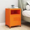 Image de Table de chevet Orange 35x35x51 cm Acier