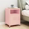 Image de vidaXL Table de chevet Rose 35x35x51 cm Acier336220