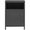 Image de Table de chevet vidaXL Anthracite 35x35x51 cm Acier