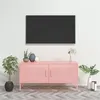 Image de Meuble TV Rose 105x35x50 cm Acier