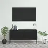 Image de Meuble TV Noir 105x35x50 cm Acier