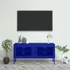 Image de Meuble TV Bleu marine 105x35x50 cm Acier