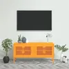 Image de vidaXL Meuble TV Jaune moutarde 105x35x50 cm Acier336236