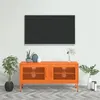 Image de Meuble TV Orange 105x35x50 cm Acier