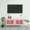Image de Meuble TV Rose 105x35x50 cm Acier