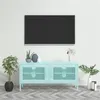 Image de Meuble TV Vert menthe 105x35x50 cm Acier