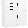 Image de Armoire de bureau Blanc 90x40x102 cm Acier