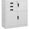 Image de Armoire de bureau Gris clair 90x40x102 cm Acier