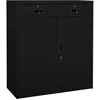 Image de Armoire de bureau Noir 90x40x102 cm Acier