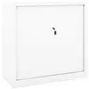 Image de vidaXL Armoire à portes coulissantes Blanc 90x40x90 cm Acier336429