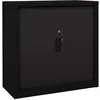 Image de Armoire à portes coulissantes Noir 90x40x90 cm Acier
