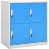 Image de Armoire à casiers Gris clair et bleu 90x45x92,5 cm Acier