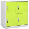 Image de vidaXL Lockerkast 90x45x92,5 cm staal lichtgrijs en groen336435