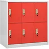Image de Armoire à casiers Gris clair et rouge 90x45x92,5 cm Acier