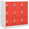 Image de Armoire à casiers Gris clair et rouge 90x45x92,5 cm Acier