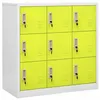 Image de Armoire à casiers Gris clair et vert 90x45x92,5 cm Acier