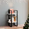 Image de Bibliothèque à 2 niveaux Blanc 40x30x70 cm Bois de pin massif