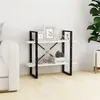 Image de Bibliothèque à 2 niveaux Blanc 80x30x70 cm Bois de pin massif