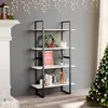 Image de vidaXL Bibliothèque à 4 niveaux Blanc 80x30x140 cm bois d'ingénierie806457